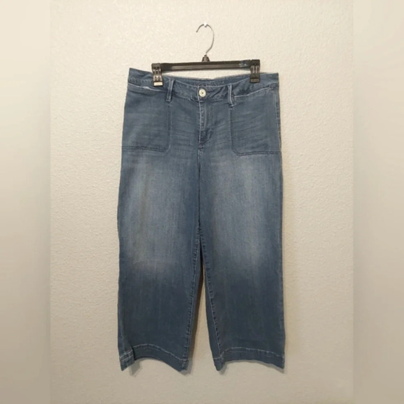 JAG jeans Wide-leg Spandex blend Cropped stretch jeans 14/32 - Picture 1 of 6